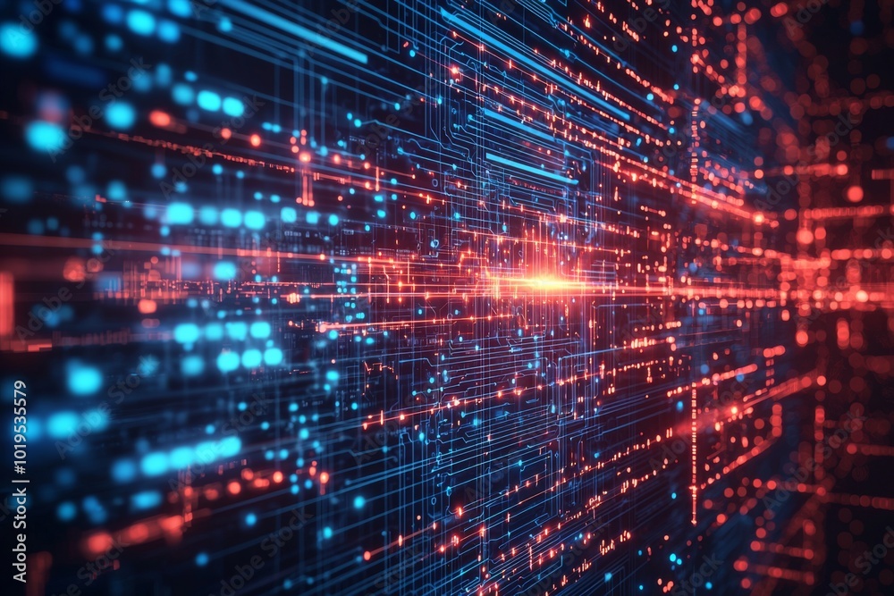 Digital Technology background of data and network Digital Technology background of data and network