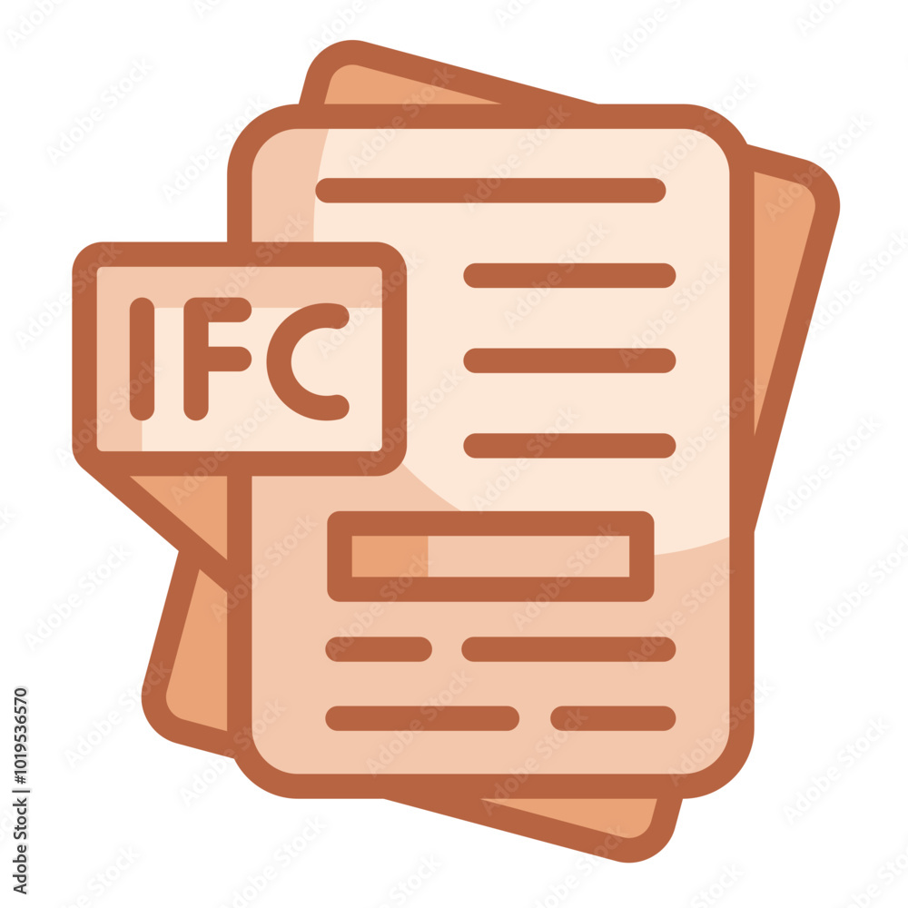 Obraz premium Ifc File Icon