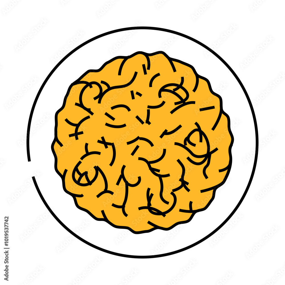 drunken noodles thai cuisine line icon vector. drunken noodles thai cuisine sign. isolated symbol illustration drunken noodles thai cuisine line icon vector. drunken noodles thai cuisine sign. isolated symbol illustration