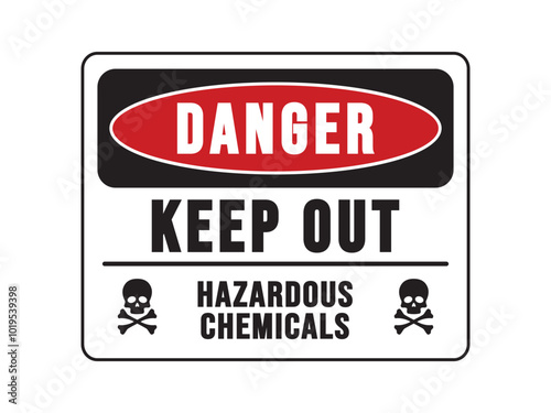 danger hazardous chemical sign board
