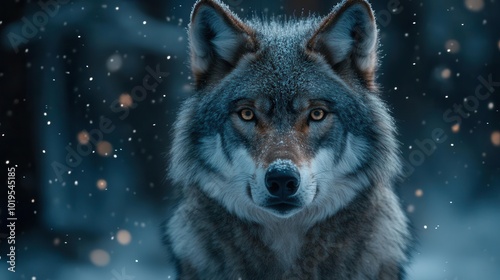 intense portrait of a wolf howling at night with its expressive face and piercing eyes capturing the raw emotions and instincts of this majestic creature in a moonlit forest