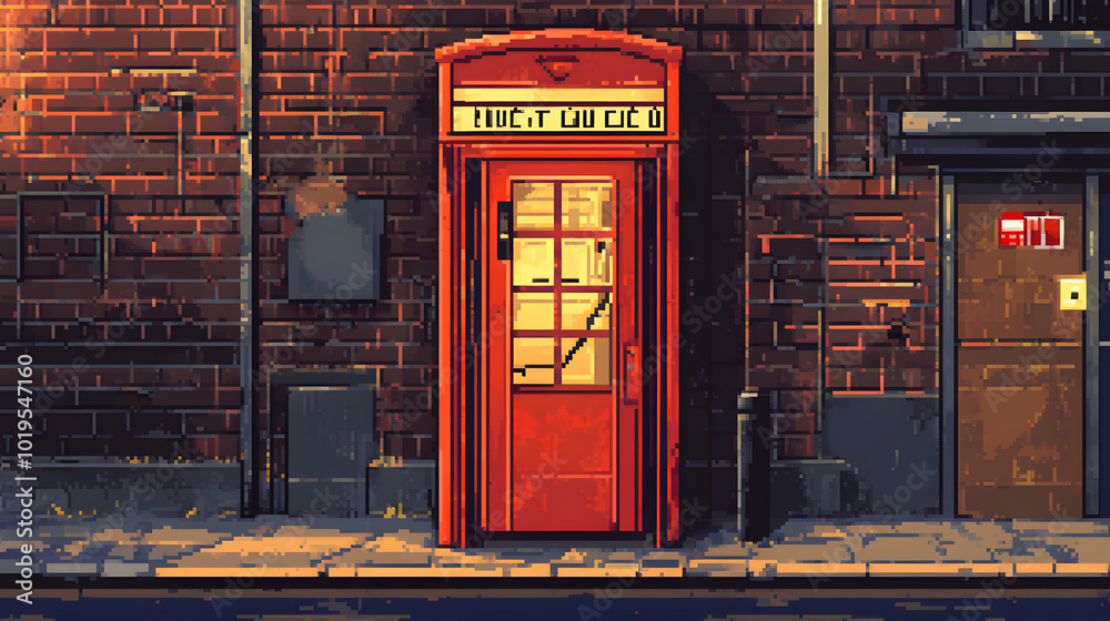 Telephone Booth Pixel Art Telephone Booth Pixel Art