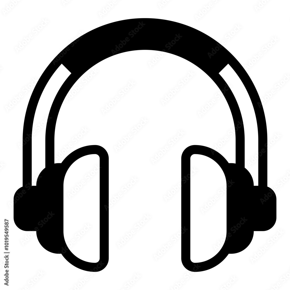 Headphones Creative Agency icon illustration Headphones Creative Agency icon illustration