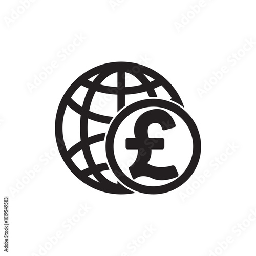 Pound currency symbol icon, vector illustration design