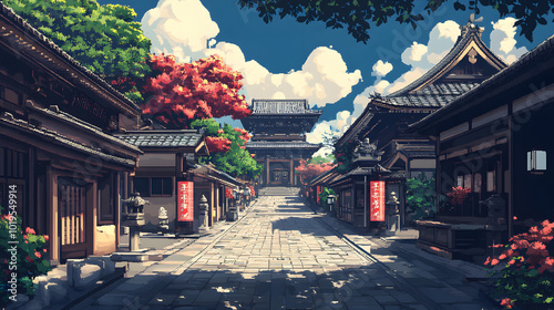Temple and Shrine pixel art