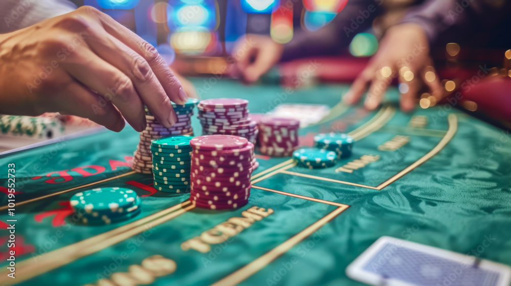 High stakes Poker game at the casino High stakes Poker game at the casino