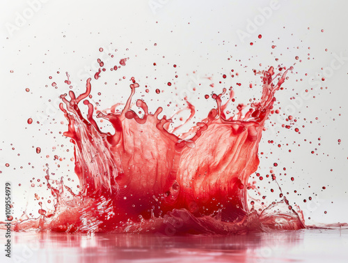 Splash effect of watermelon juice, high speed photography