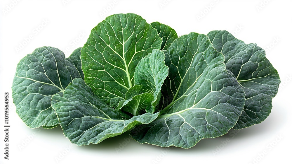 Fresh cabbage leaf isolated on a clean white background vibrant and crisp Fresh cabbage leaf isolated on a clean white background vibrant and crisp