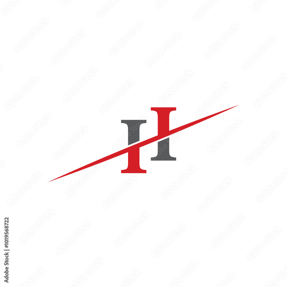 Minimalist II Logo with Dynamic Diagonal Line Minimalist II Logo with Dynamic Diagonal Line