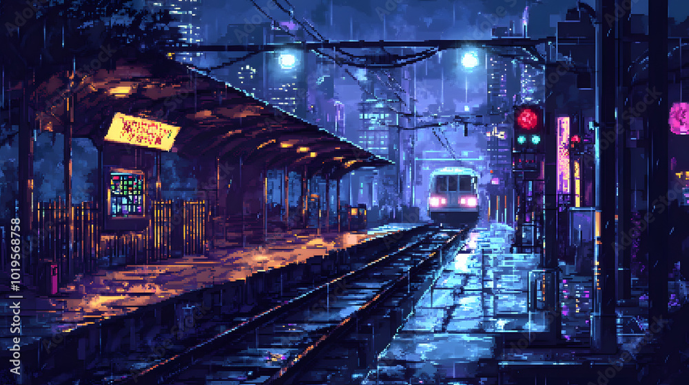 Obraz premium Underpass Pixel Art