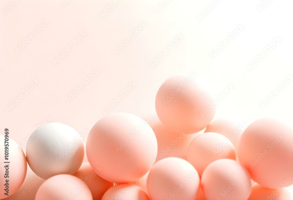 Soft, pastel-colored spheres on a gradient background Soft, pastel-colored spheres on a gradient background