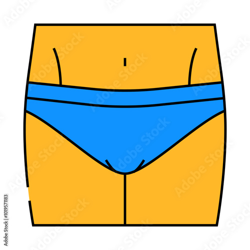bikini hair removal female line icon vector. bikini hair removal female sign. isolated symbol illustration