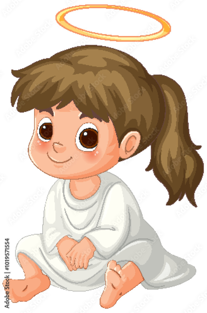 Cute Angelic Child Illustration Cute Angelic Child Illustration