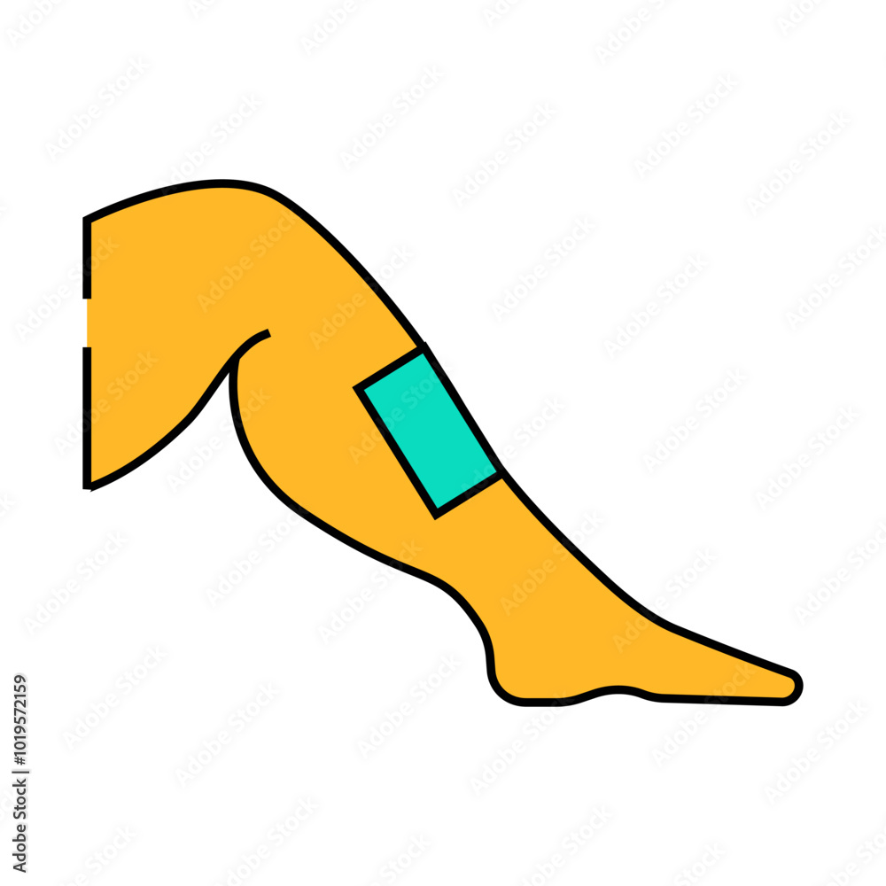 leg hair removal female line icon vector. leg hair removal female sign. isolated symbol illustration leg hair removal female line icon vector. leg hair removal female sign. isolated symbol illustration