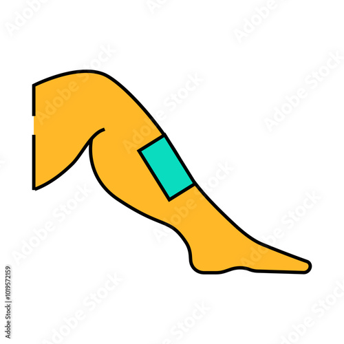 leg hair removal female line icon vector. leg hair removal female sign. isolated symbol illustration