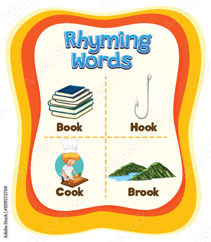 Rhyming Words Educational Poster