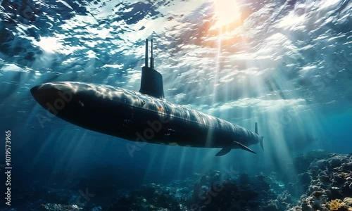 Wallpaper Mural A submarine trip through the bright underwater worlds Torontodigital.ca