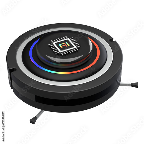 Robot Vacuum Cleaner 3D Icon photo