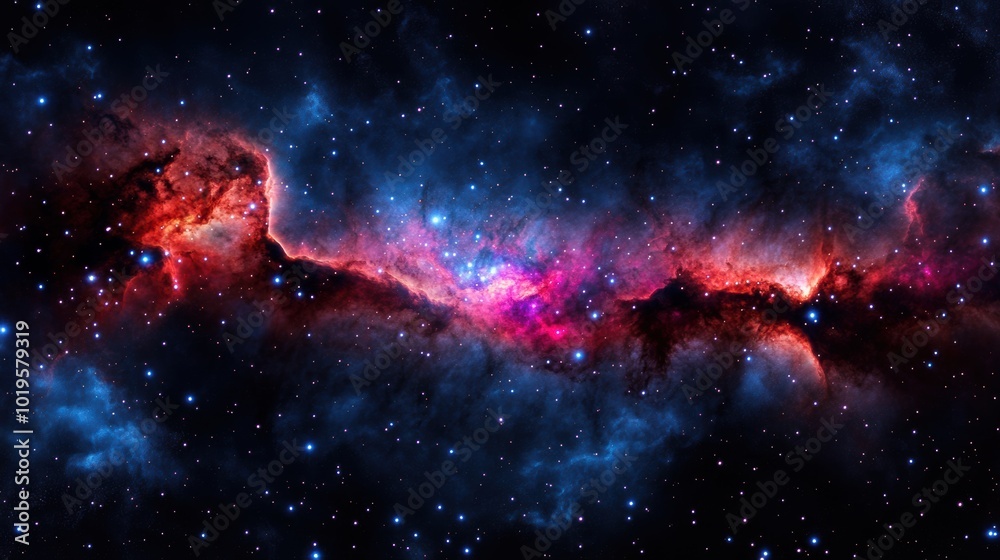 Fototapeta premium Colorful Cosmic Nebula in Deep Space