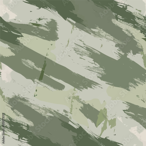 Abstract Green Brushstrokes Pattern  
