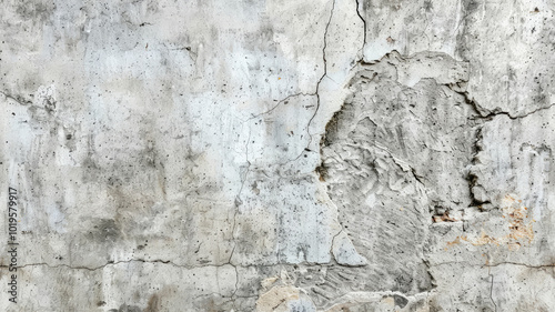 Textured rough concrete wall with natural cracks and weathered details