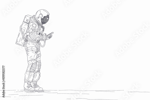 Astronaut on a Lunar Surface  
