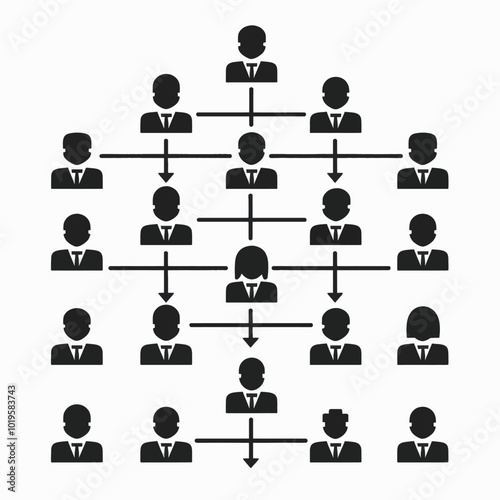 Organizational Chart Icon 
Keywords: chart, organization, hierarchy, business, structure, management, icon, company, team, leadership, concept, diagram, flow, process, visual