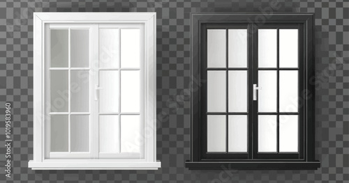 White and Black Window Frames