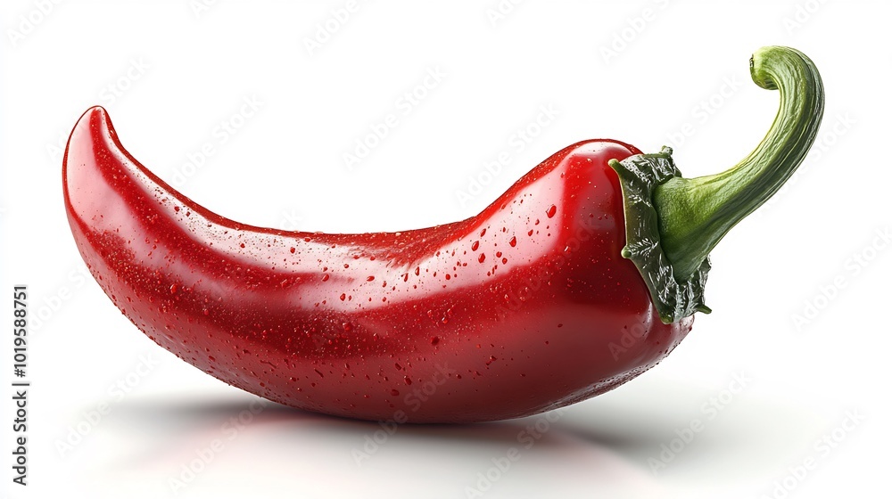 Fresh red chili pepper isolated on a bright white surface vibrant and spicy Fresh red chili pepper isolated on a bright white surface vibrant and spicy