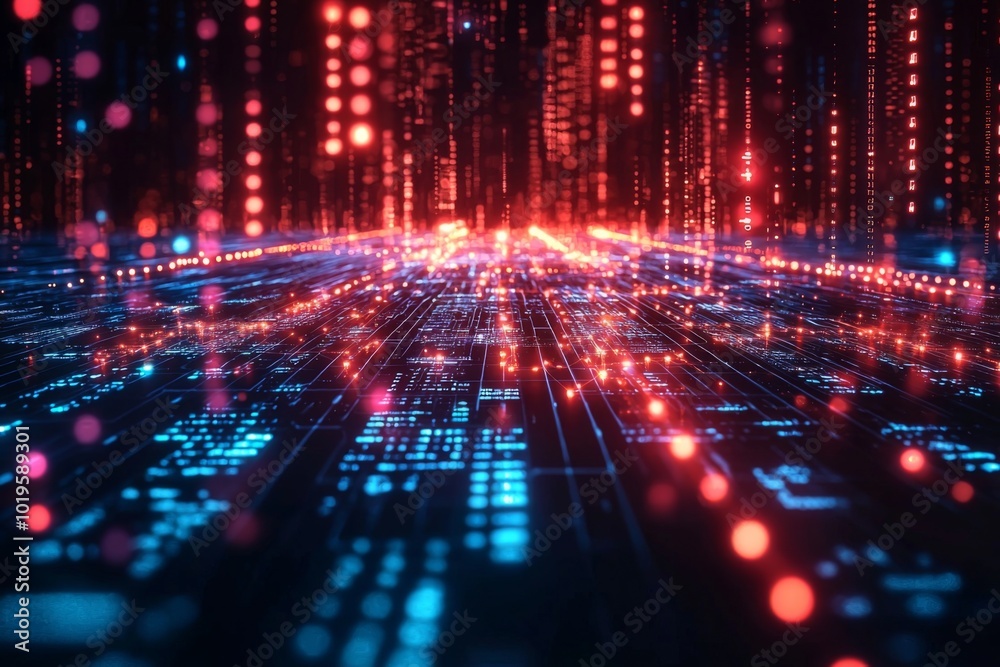 Digital Technology background of data and network Digital Technology background of data and network