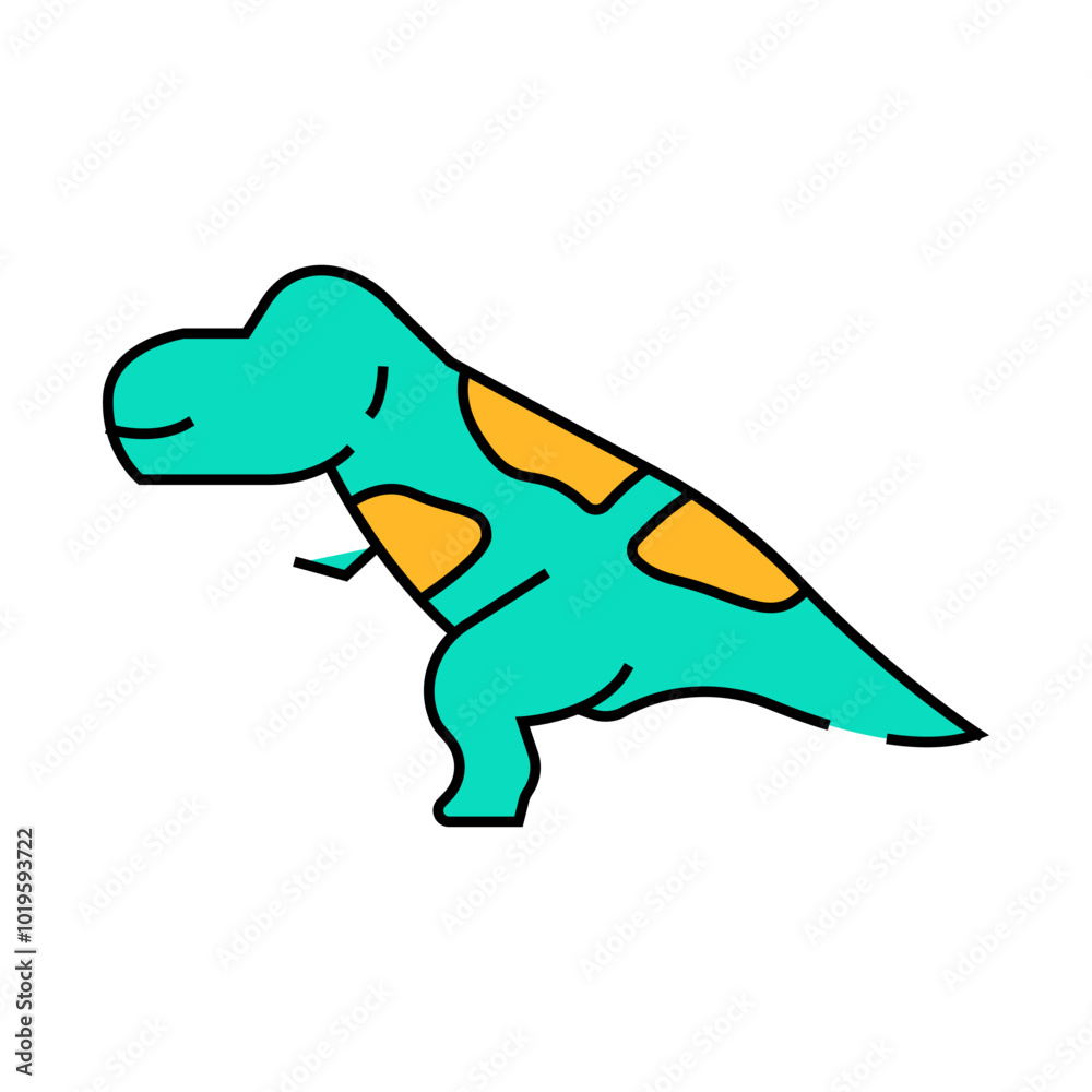 tyrannosaurus rex dinosaur animal line icon vector. tyrannosaurus rex dinosaur animal sign. isolated symbol illustration tyrannosaurus rex dinosaur animal line icon vector. tyrannosaurus rex dinosaur animal sign. isolated symbol illustration