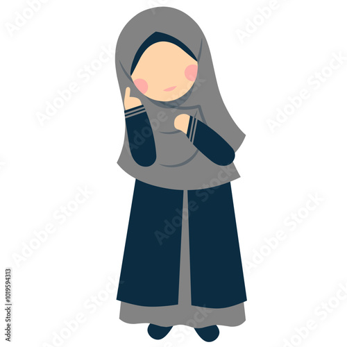 Cute Girl Hijab Faceless