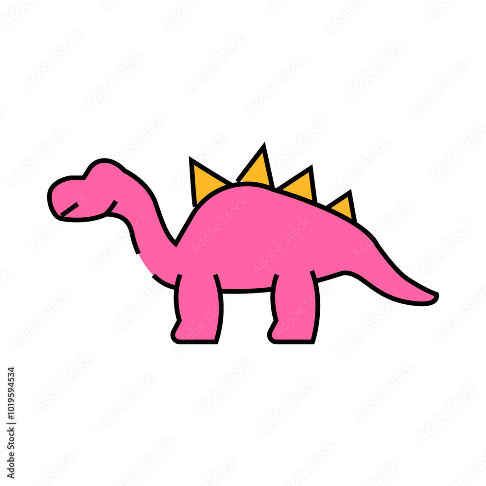 stegosaurus dinosaur animal line icon vector. stegosaurus dinosaur animal sign. isolated symbol illustration stegosaurus dinosaur animal line icon vector. stegosaurus dinosaur animal sign. isolated symbol illustration