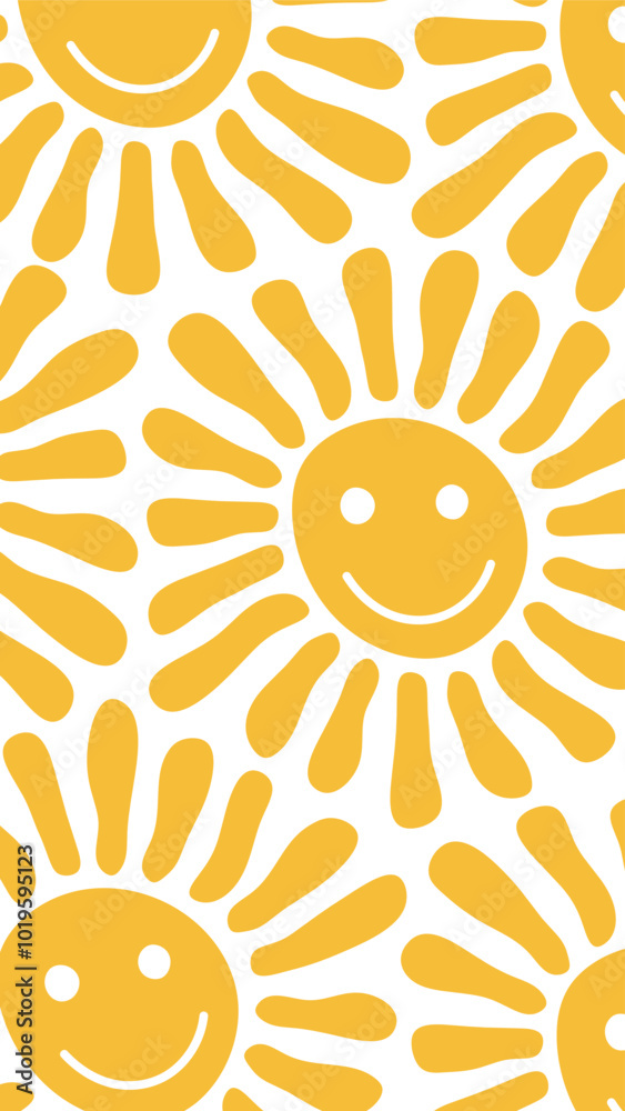 Abstract retro smile sun background Abstract retro smile sun background