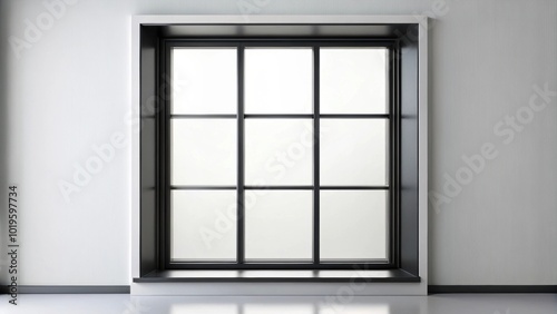 Black window frame with a modern design, window, frame, black, interior, architectural, home, house, contemporary