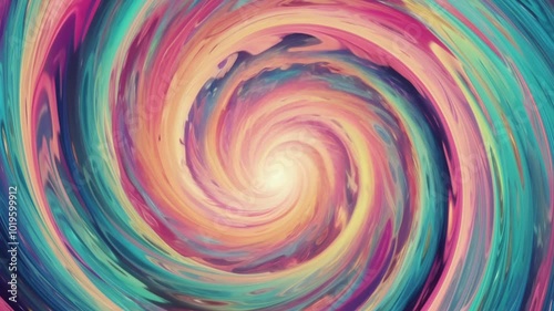 Wallpaper Mural  Colorful spiral vortex in pastel tones representing energy flow, mesmerizing  twirl  Torontodigital.ca