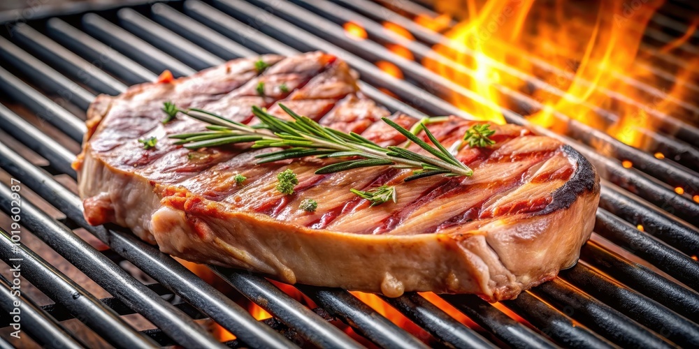 Iberico pork cotlet being grilled on BBQ, Iberico pork, cotlet, bbq, grilling, cooking, food, delicious, gourmet, meat, outdoor Iberico pork cotlet being grilled on BBQ, Iberico pork, cotlet, bbq, grilling, cooking, food, delicious, gourmet, meat, outdoor