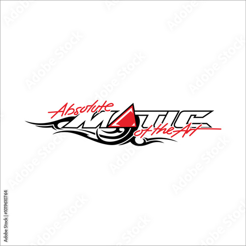 Absolute matic of the art writing with white background. Suitable for use as graphic design