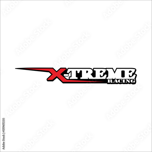 Xtreme racing graffiti with white background