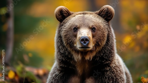 European brown bear Ursus arctos arctos young animal in the forest Notranjska region Dinaric Alps Slovenia : Generative AI