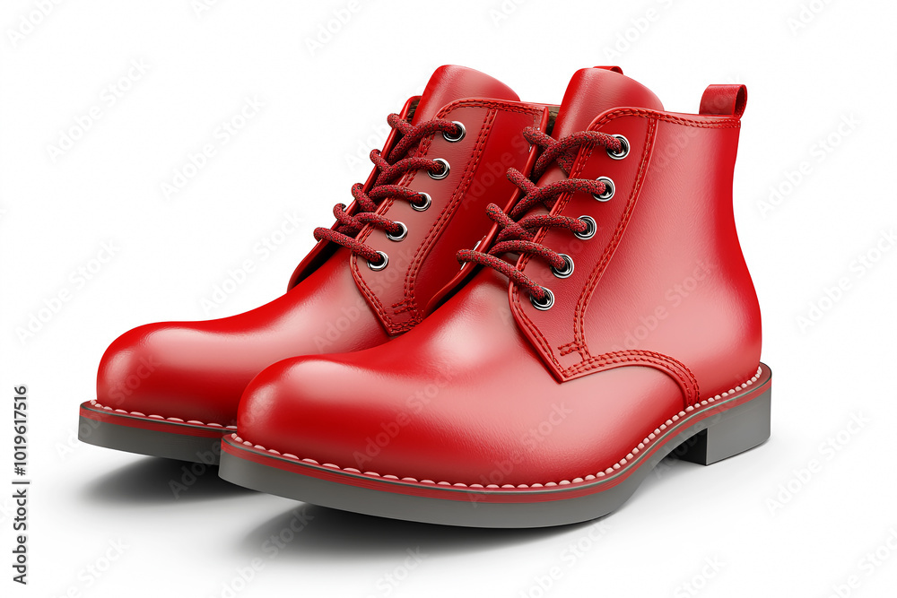 Illustration of red shoes for business on white background