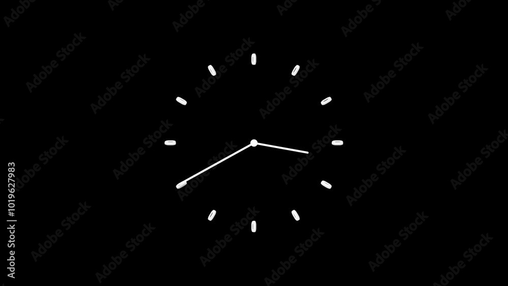 Digital Clock Timer icon animation, 24 hours arrow line fast rotated 4k video.