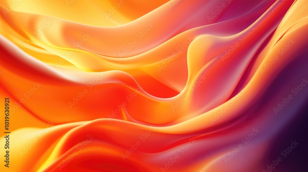 Obraz premium Abstract Gradient Swirls of Orange, Yellow, and Red