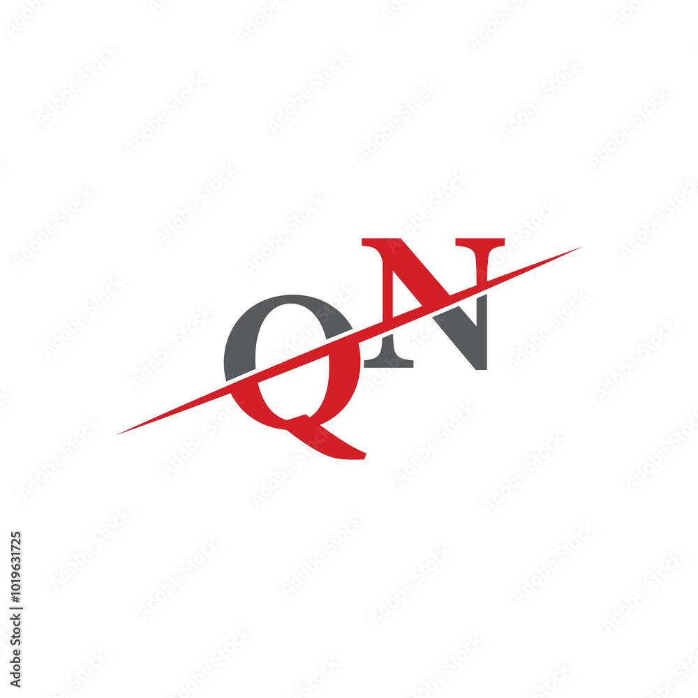 QN Minimalist Logo with Dynamic Diagonal Line QN Minimalist Logo with Dynamic Diagonal Line