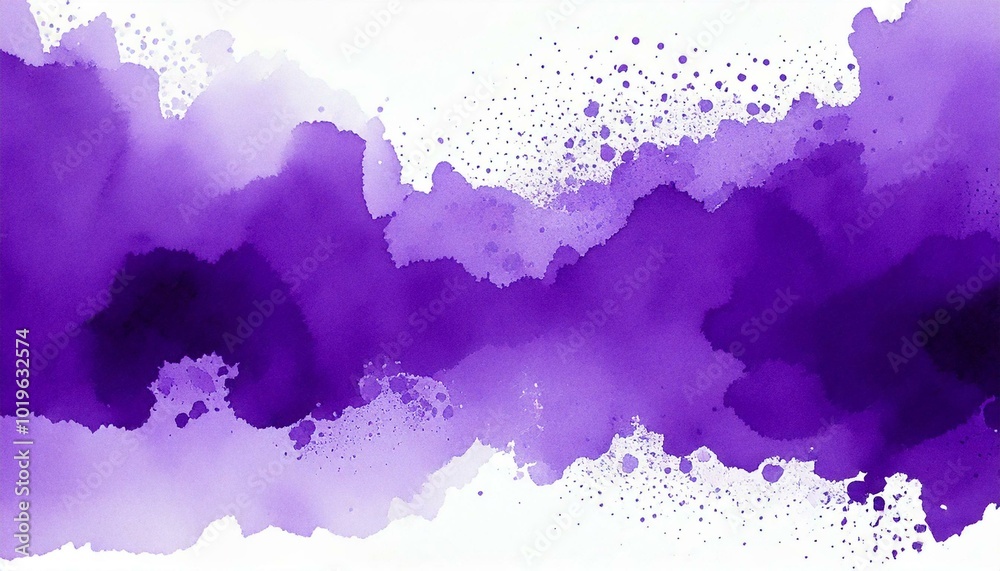 Obraz premium purple ink splashes on white, purple water splashes, purple water splash, purple water splash isolated, purple watercolor paint splashes, purple watercolor splashes, abstract watercolor background