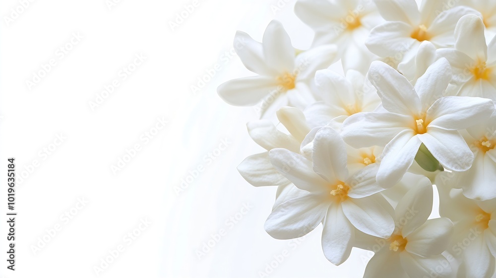 PNG White jasmine flowers isolated on white background : Generative AI PNG White jasmine flowers isolated on white background : Generative AI