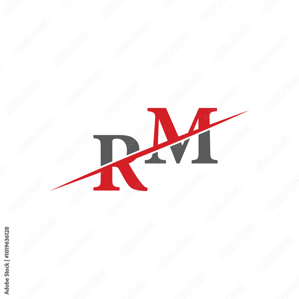FM Minimalist Logo with Dynamic Diagonal Line FM Minimalist Logo with Dynamic Diagonal Line