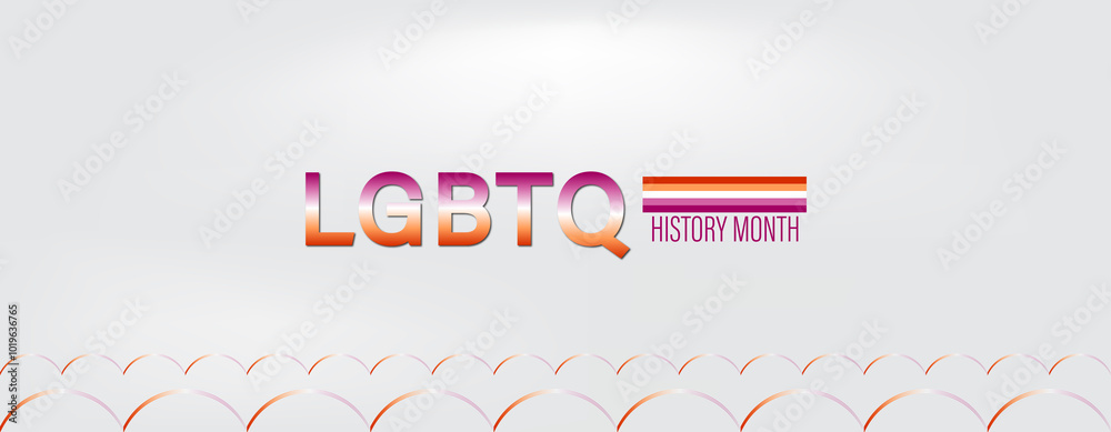 Obraz premium Visual representation of LGBTQ History Month, highlighting vibrant colors and symbols that honor LGBTQ contributions and culture