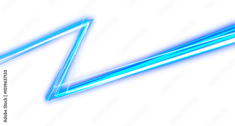 Sleek blue Neon Line Glow on a transparent background Sleek blue Neon Line Glow on a transparent background