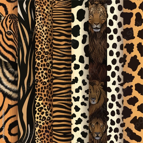 Animal Print Seamless Patterns 
